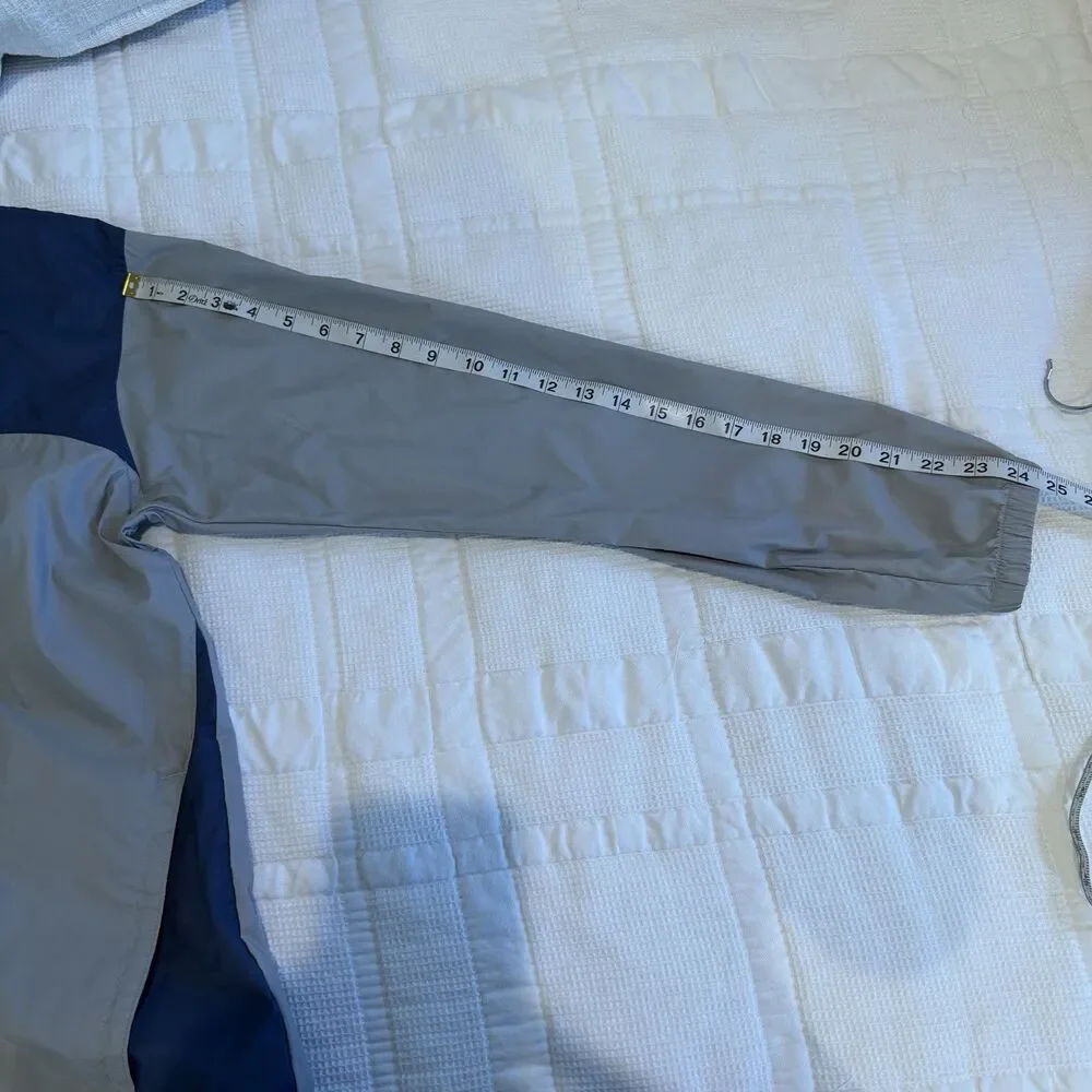 Columbia Youth Glennaker Rain Jacket Boys XL 18/20 Gray Blue Windbreaker Hooded